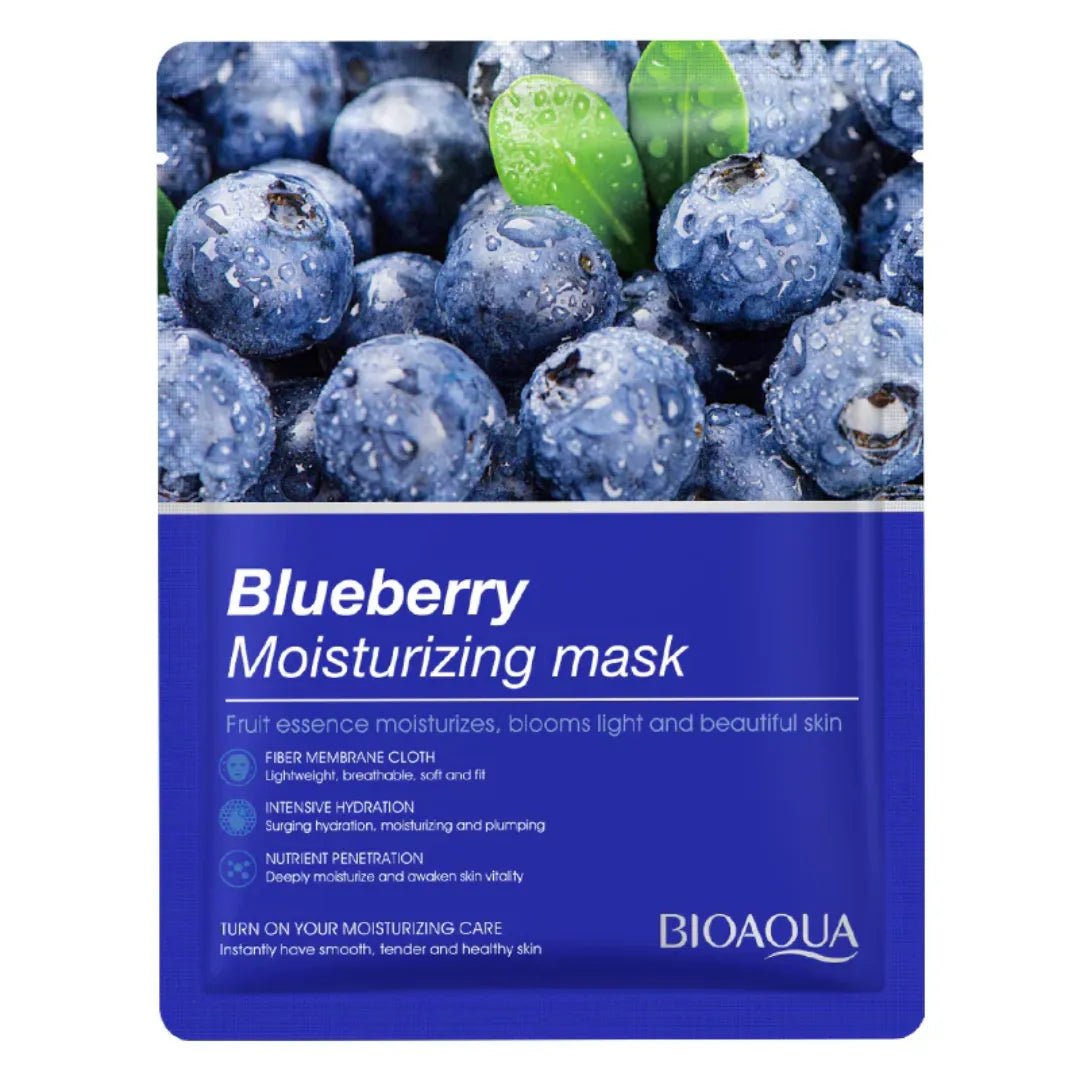 BIOAQUA Blueberry Moisturizing Face Mask Sheet for deep hydration and glowing skin