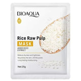 BIOAQUA Rice Raw Pulp Face Mask with rice extract hydrating brightening sheet mask 25g