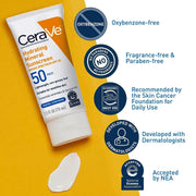 CeraVe Hydrating Mineral Sunscreen SPF 50 Face Cream