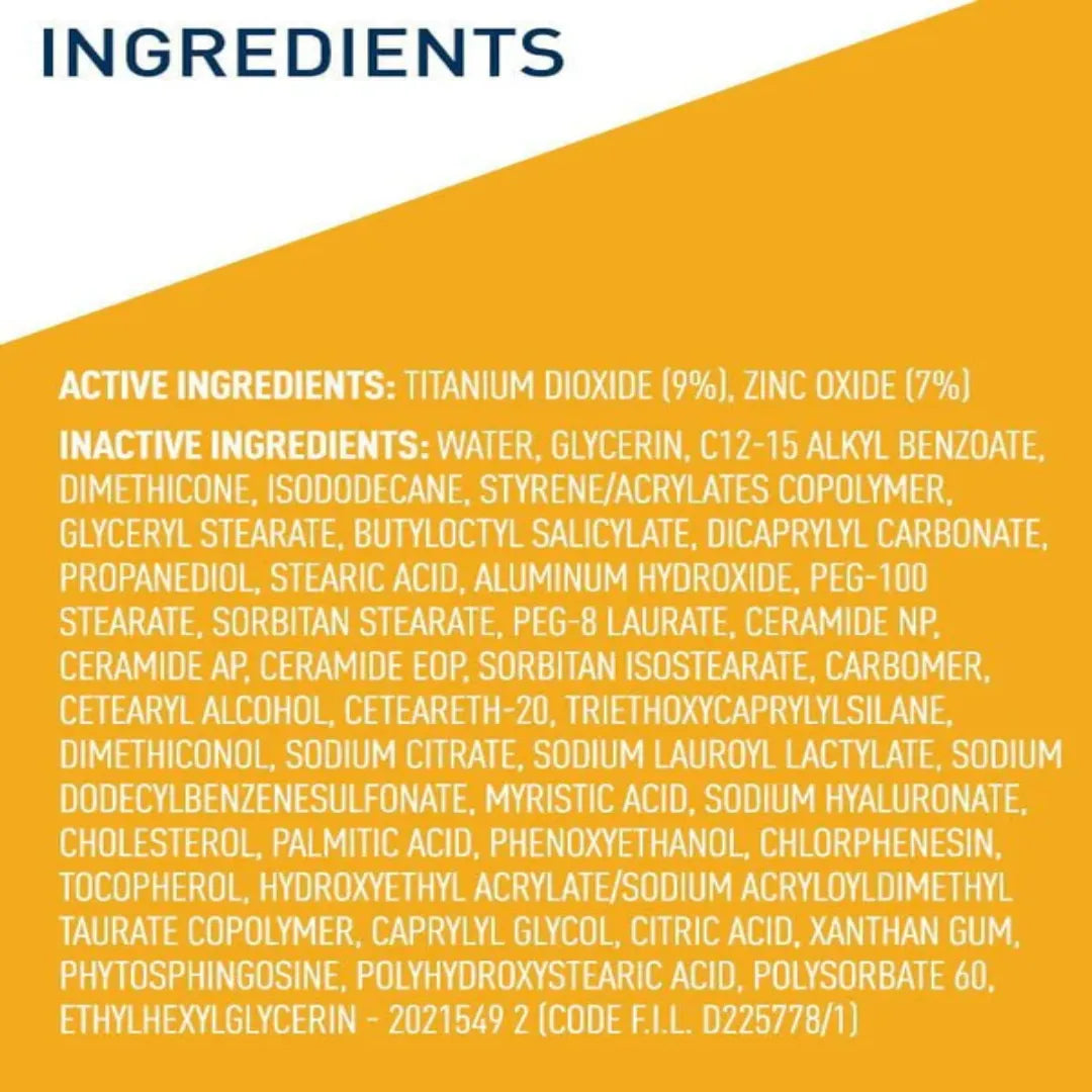 CeraVe Hydrating Mineral Sunscreen SPF 50 Face Cream
