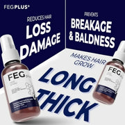 FEG Plus Hair Growth Spray supports long thick healthy hair while reducing hair breakage and thinning