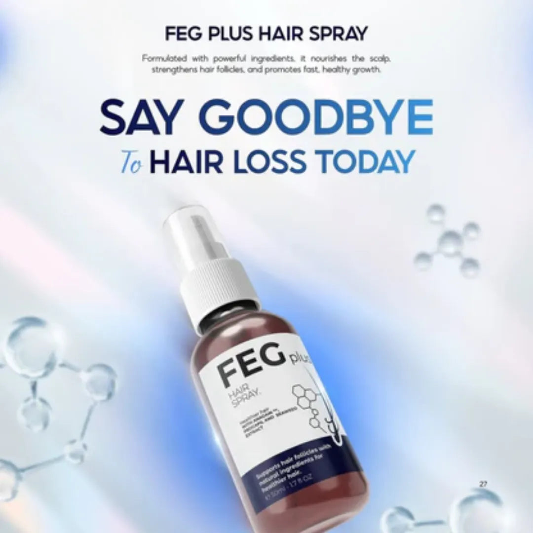 FEG Plus Hair Growth Spray for reducing hair fall thinning and promoting healthier hair growth