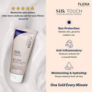 FLiCKA Silk Touch Pore Blurring Primer with moisturizer benefits review and skincare features