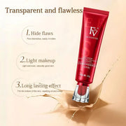 FV SK-Forever liquid foundation showing hide flaws, light makeup and long-lasting effect benefits