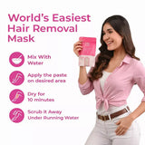 MeeOow Club 10-Minute Pain-Free Hair Removal Powder Wax Mask for Women - PACK OF 2