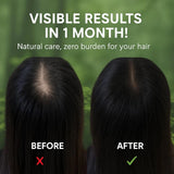 Nature Seven Green Shampoo Bar before and after hair growth and scalp care results