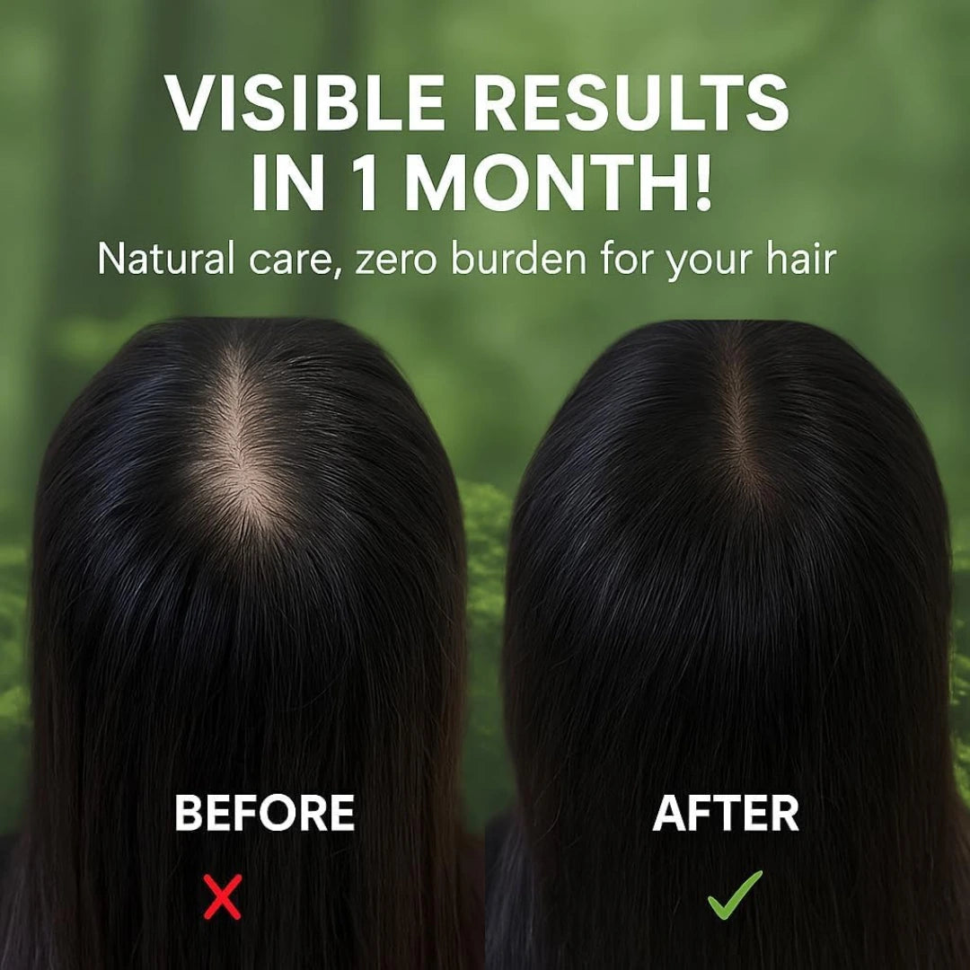 Nature Seven Green Shampoo Bar before and after hair growth and scalp care results