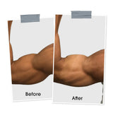 Before and after results of NICONI Men Enzyme De-Tan Pack showing visible tan reduction and brighter skin