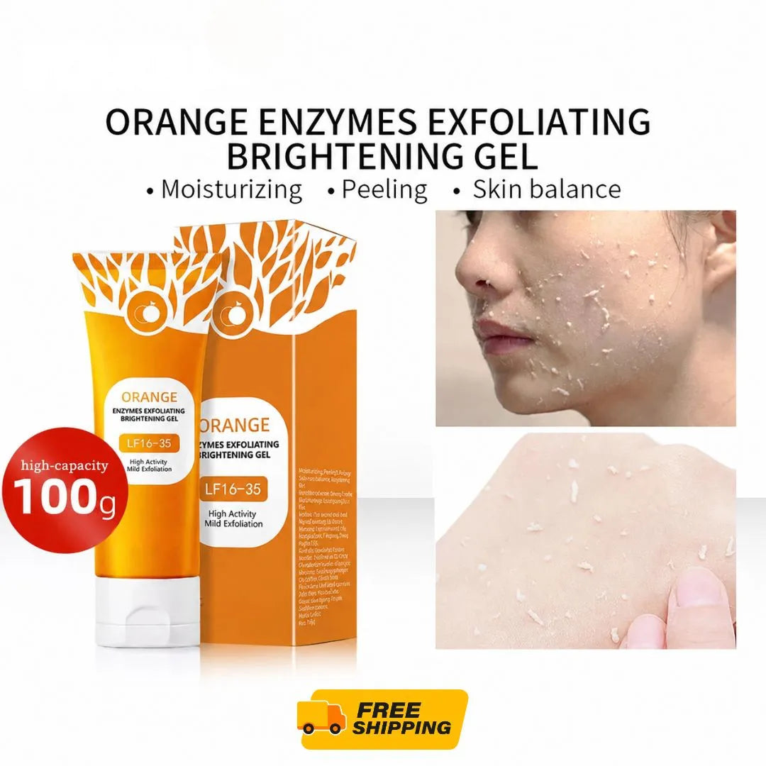 Orange Enzyme Exfoliating Brightening Gel for Dead Skin Removal Deep Cleansing and Skin Brightening