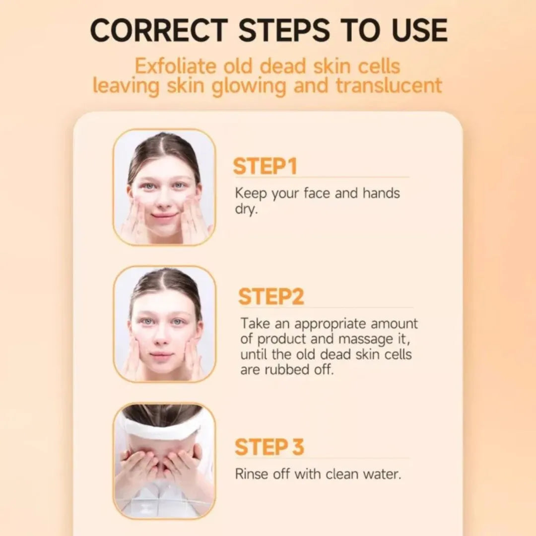 How to Use Orange Enzyme Exfoliating Brightening Gel for Dead Skin Removal and Glowing Skin