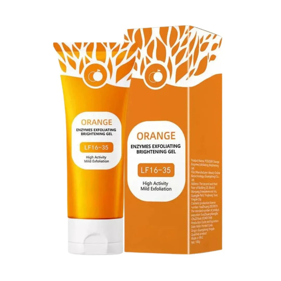 Orange Enzyme Exfoliating Brightening Gel for Deep Cleansing Smooth and Bright Glowing Skin