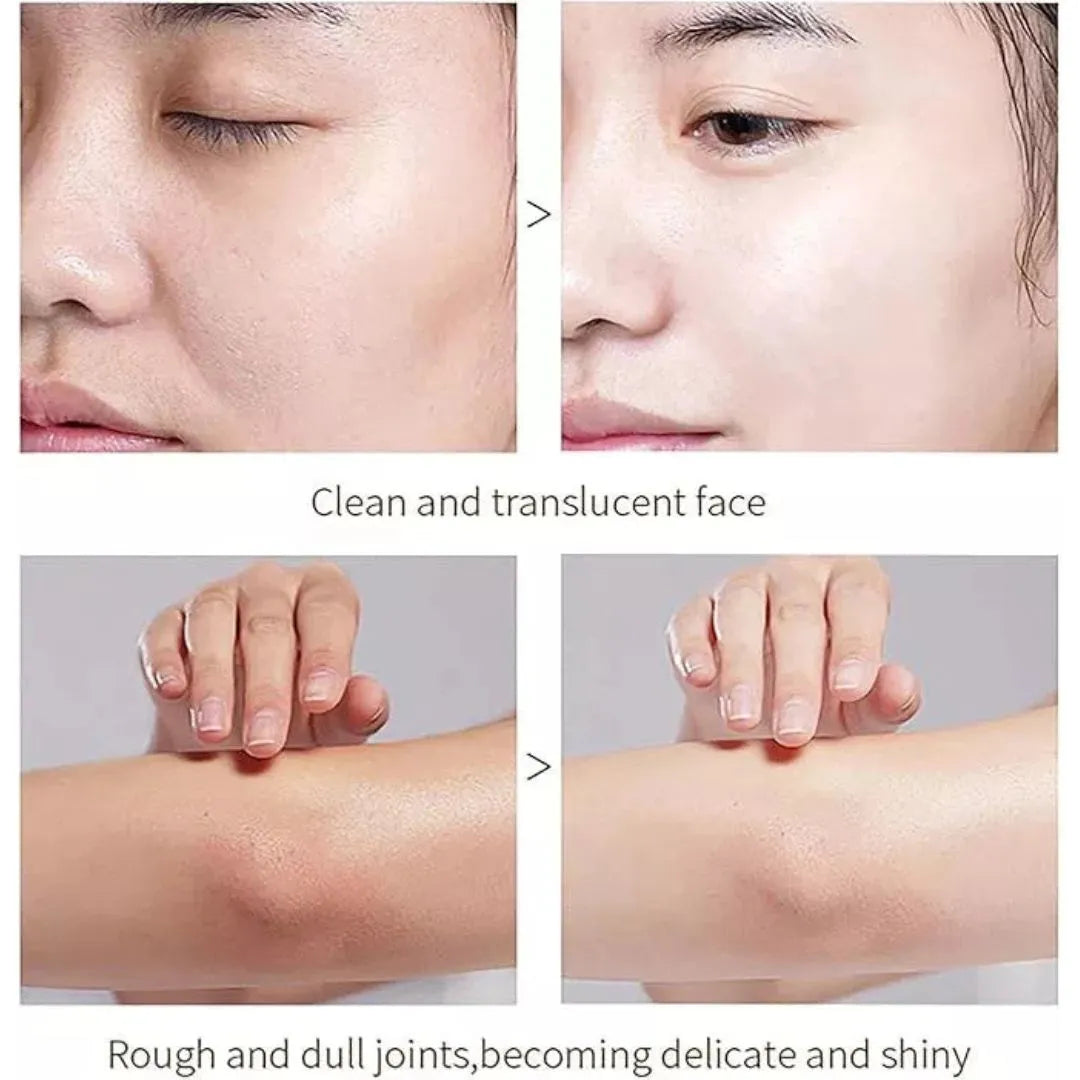 Orange Enzyme Exfoliating Brightening Gel Before and After Results for Smooth Clean and Bright Skin