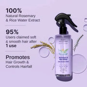 Bare Anatomy Rosemary Rice Water Hair Growth Spray 200ml for fuller smoother looking hair