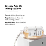 The Ordinary Glycolic Acid 7 Percent Toning Solution water based exfoliating toner for uneven skin tone and texture
