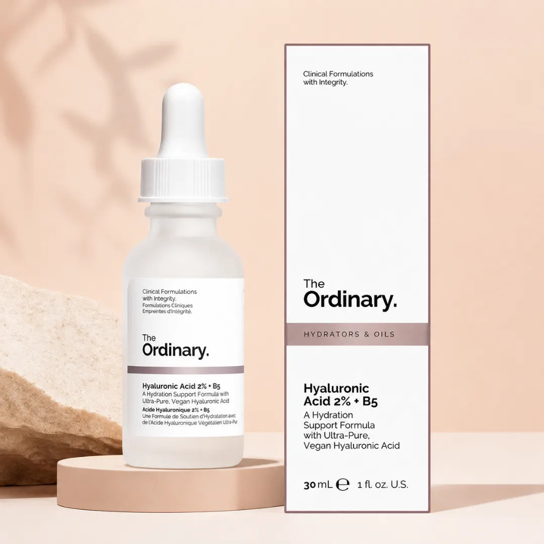 The Ordinary Hyaluronic Acid 2% + B5 Serum benefits for hydration smooth plump skin