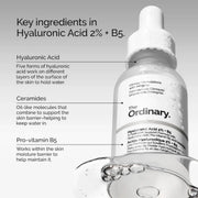 The Ordinary Hyaluronic Acid 2% B5 serum with ceramides and hydration support ingredients