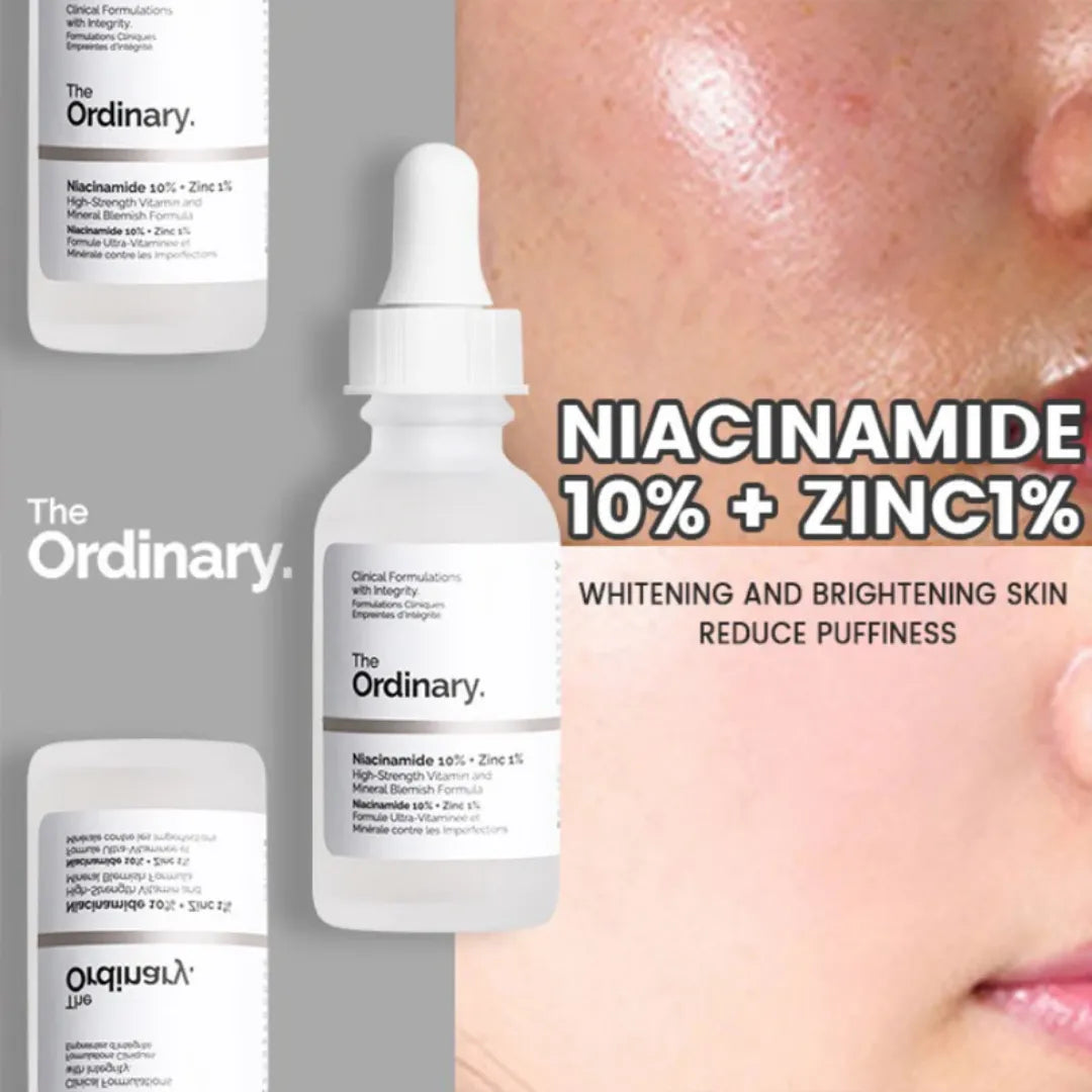 The Ordinary Niacinamide Zinc 1% serum premium skincare product image for clear glowing skin