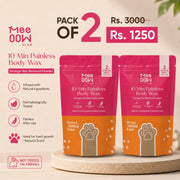 MeeOow Club 10-Minute Pain-Free Hair Removal Powder Wax Mask for Women - PACK OF 2
