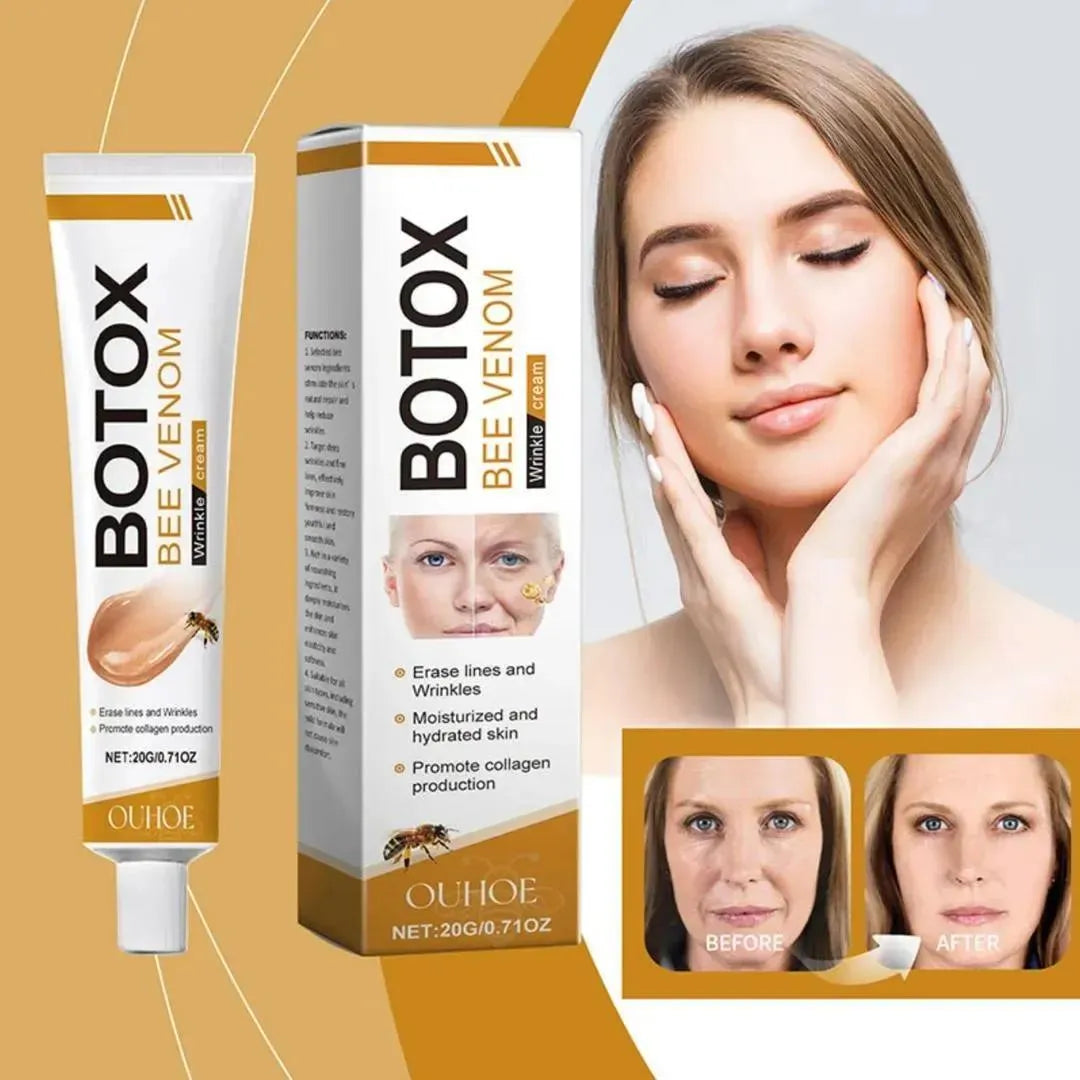 Weedy Botox Bee Venom Wrinkle Cream anti aging skincare before and after wrinkle repair cream