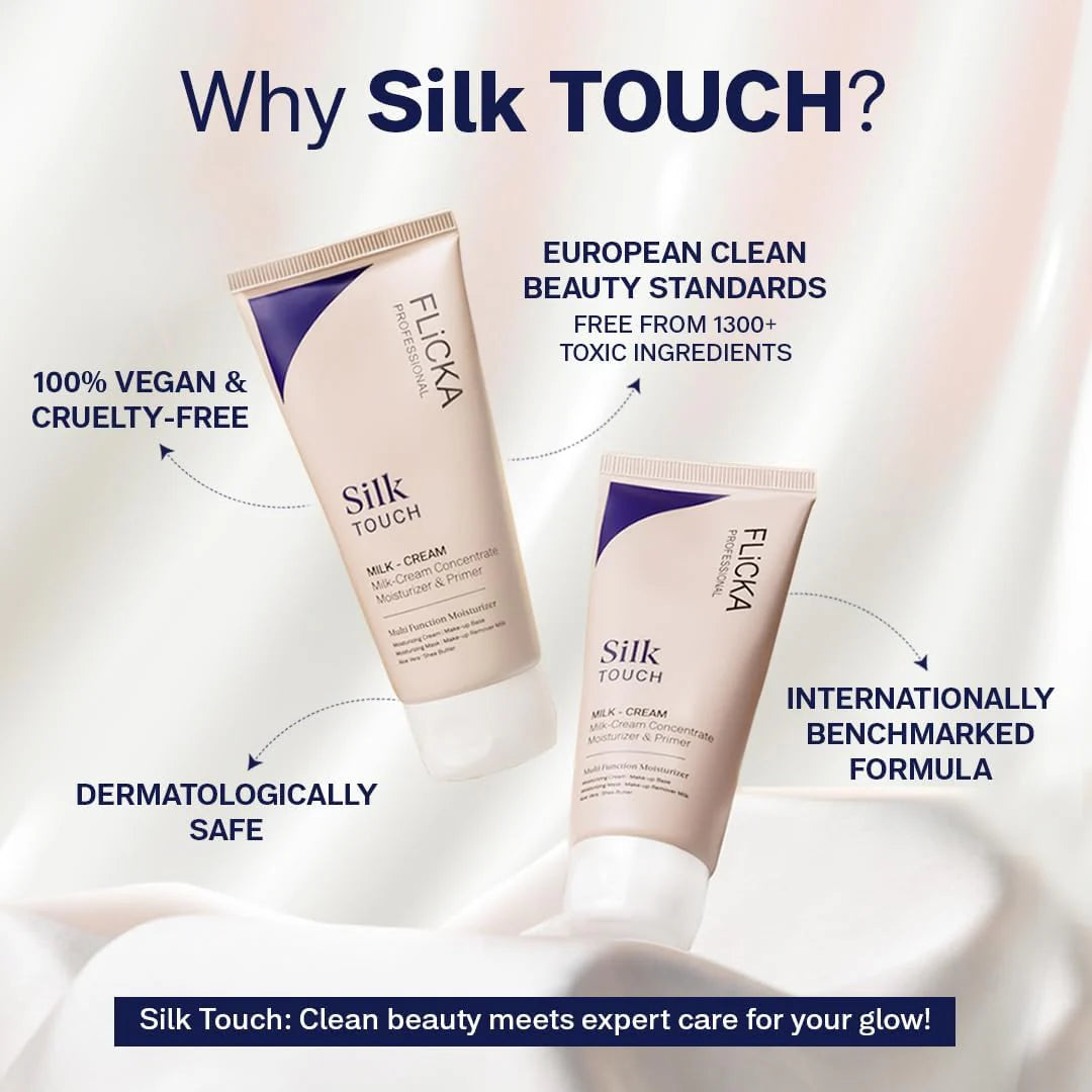 Flicka Silk Touch Moisturizing Primer Cream for Flawless Makeup and Soft Skin Finish